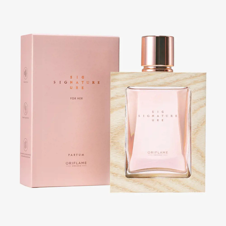 عطر پرفیوم زنانه سیگنیچر اوریفلیم - پرفیوم خالص رایحه گلی پخش بو با قاب چوبی