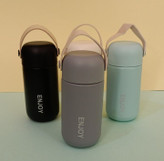 Enjoy Mini Travel Mug 150ml با طراحی کوچک، بند چرمی و بدنه استیل