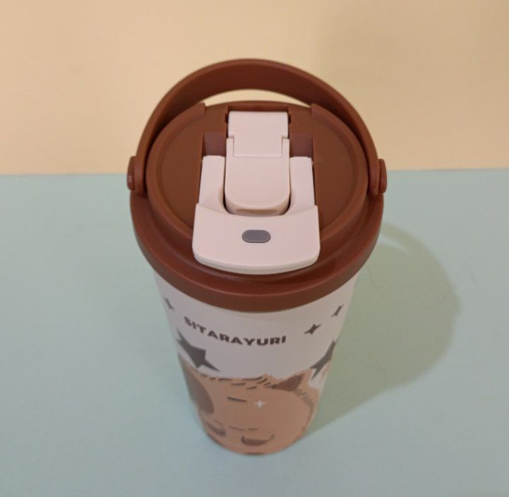 تراول ماگ طرح حیوانات سیتارایوری 560 دو حالته نی دار و آسان نوش استیل دوجداره با در پیچی مات و دسته سیلیکونی