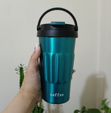 تراول ماگ دسته سطلی کافی coffee شیاردار 500 میل - Coffee - تراول ماگ