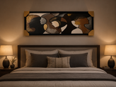 تابلو دکوراتیو مدرن طرح چهره انتزاعی سه زن | تابلو آبستره برجسته 120×45