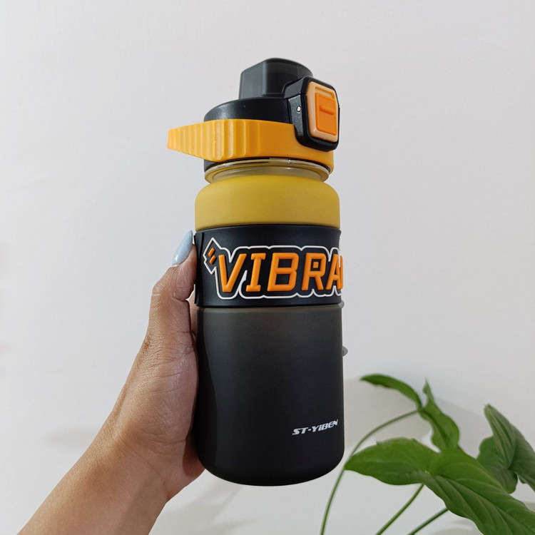 قمقمه مدل ویبرانت ۶۵۰ میل vibrant دسته دار نی دار در دکمه ای قفل دار